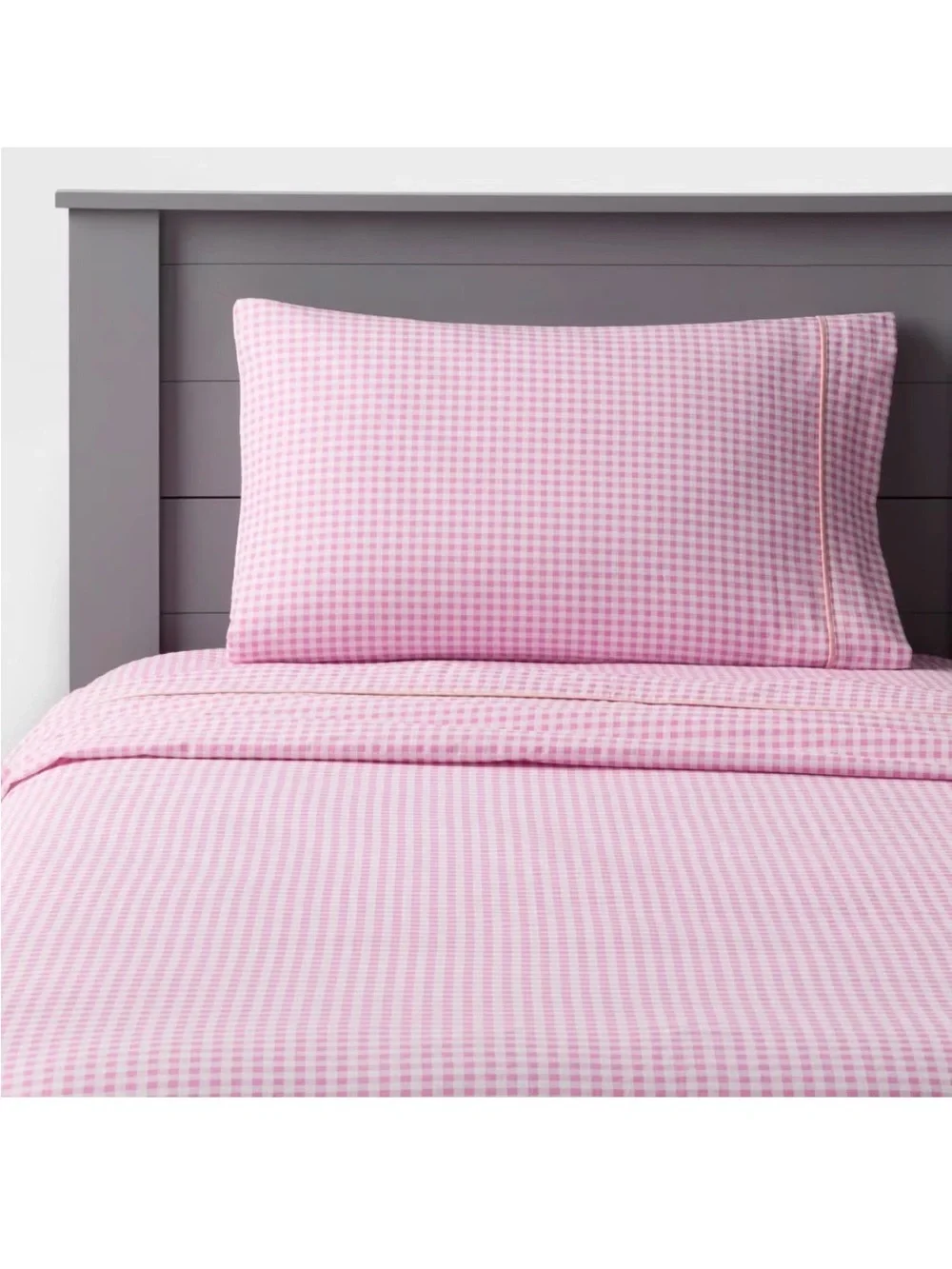 Precious Pink Gingham FULL Sheet Set - Cotton ~ NEW